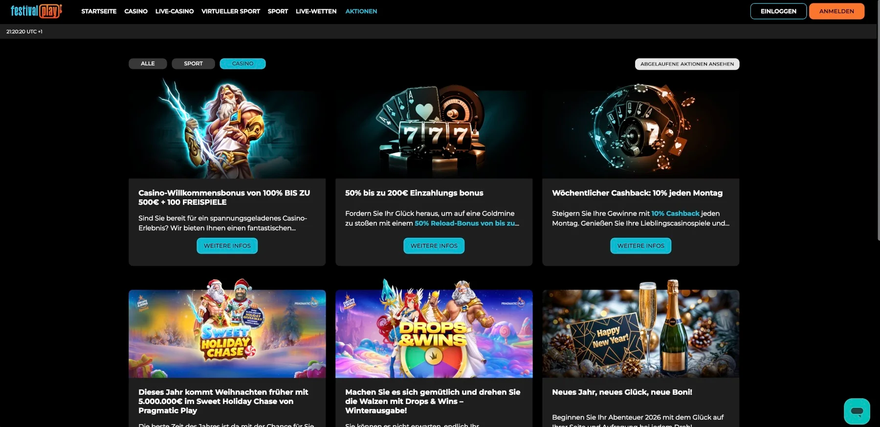 Festivalplay Bonus Aktionen