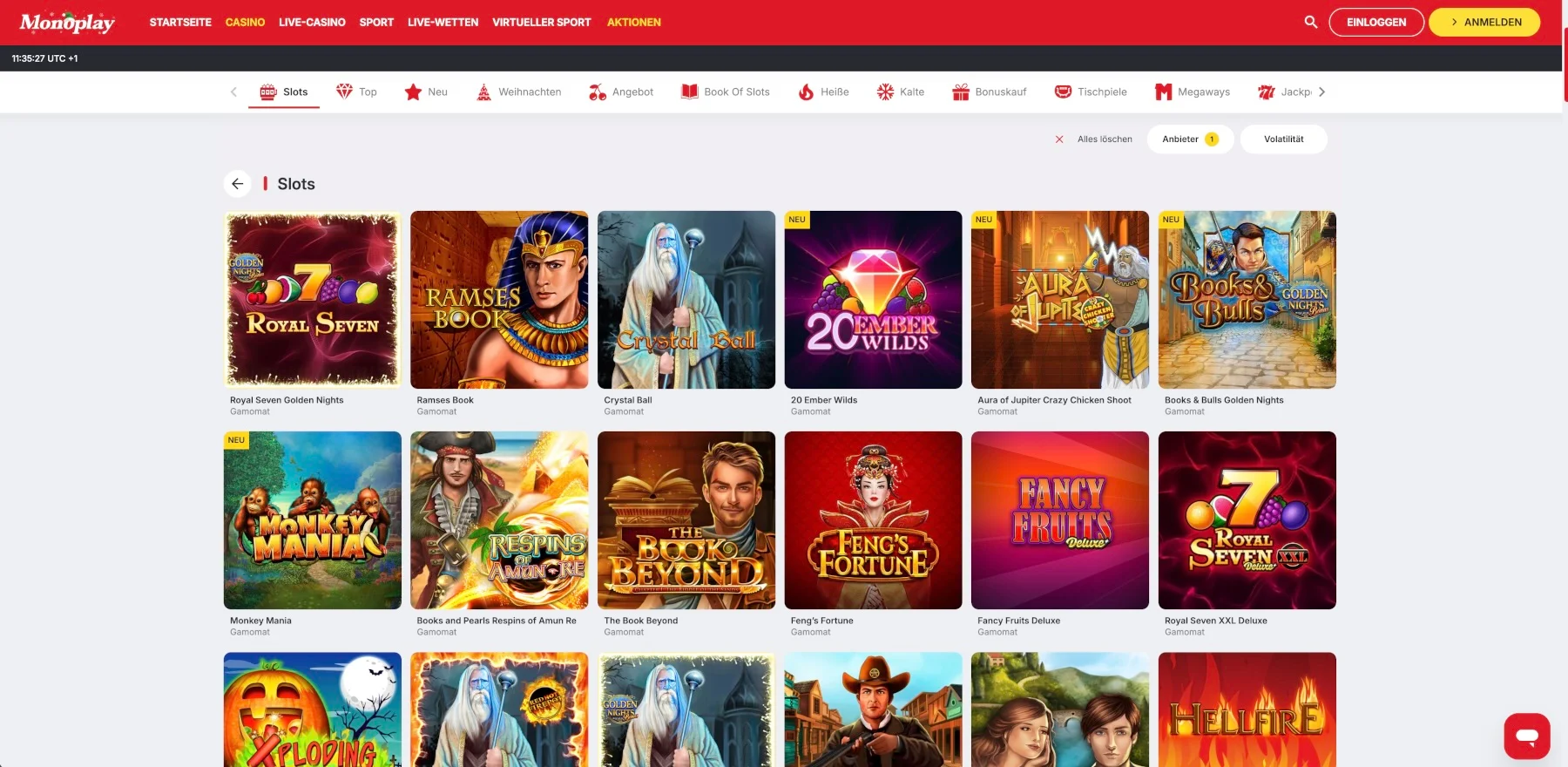 Monoplay Casino Gamomat