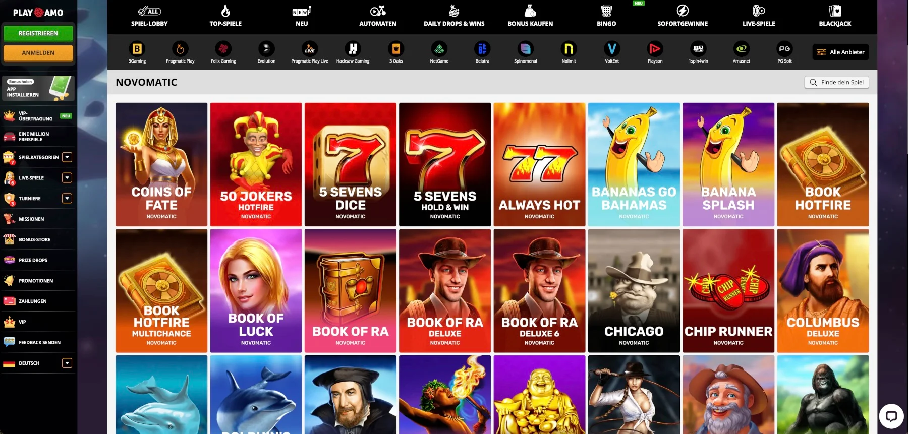 Playamo Casino Novoline