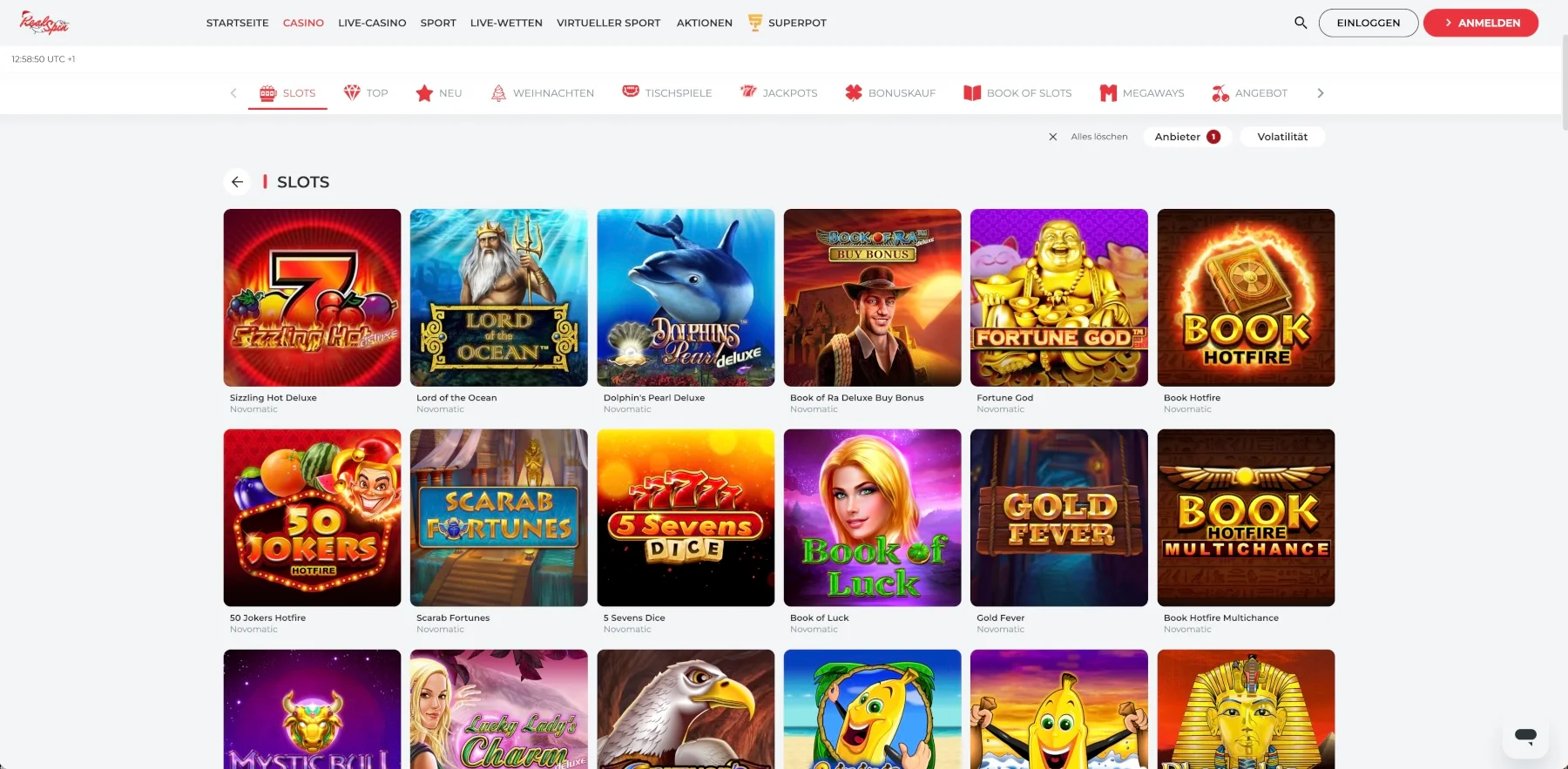 Real Spin Casino Novoline